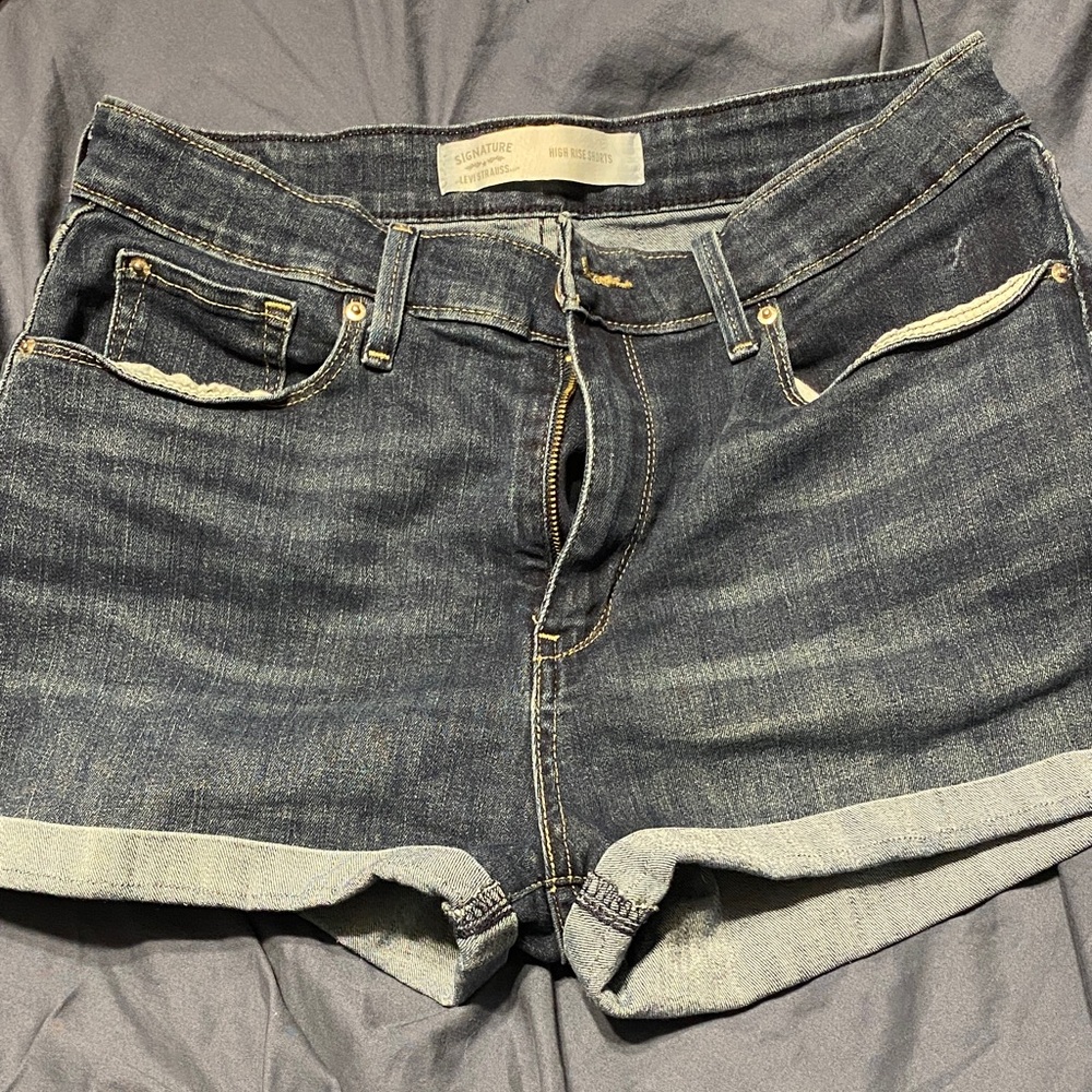 Signature by Levi Strauss Dark Blue Jean Shorts